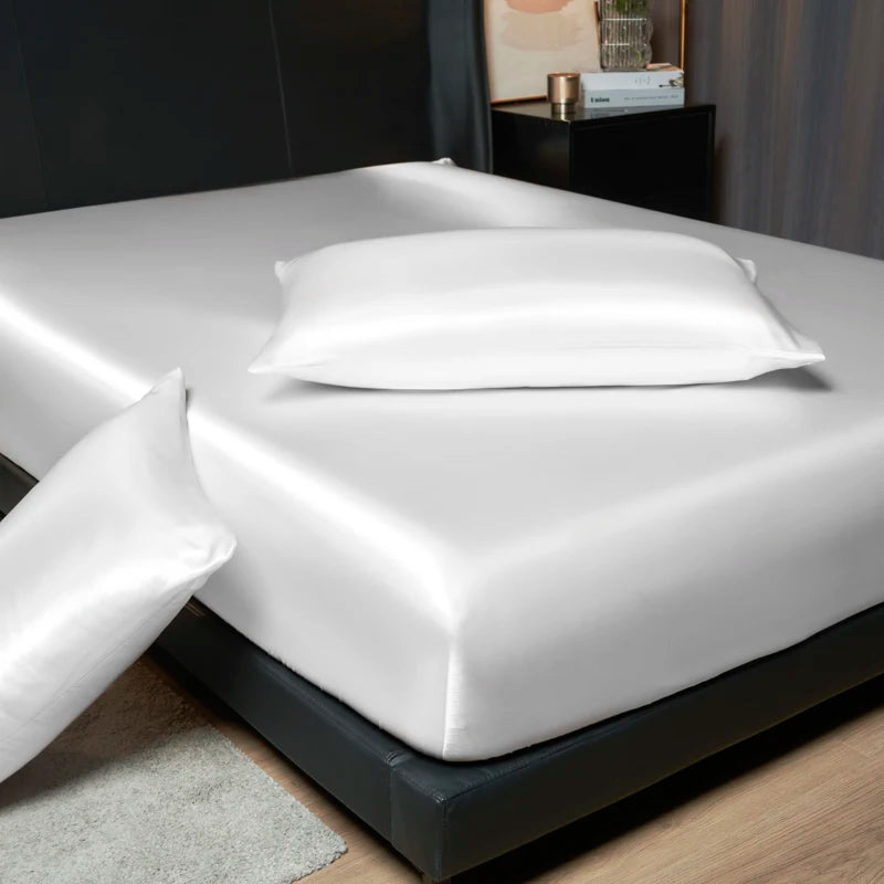 Silk-Like Satin Fitted Sheet Set