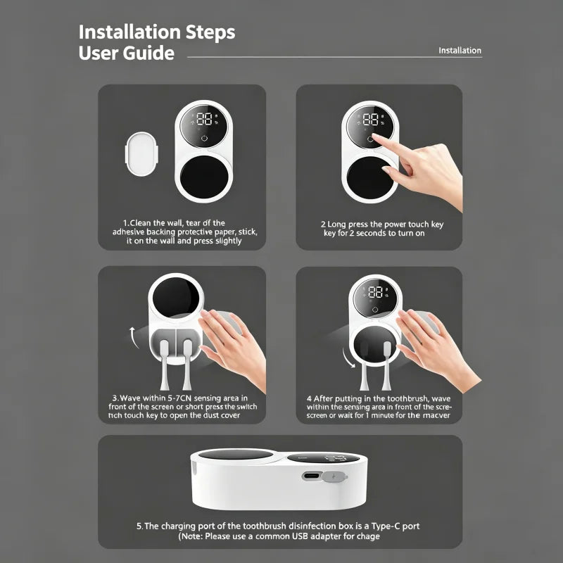 Pocket UV Toothbrush Sterilizer Case
