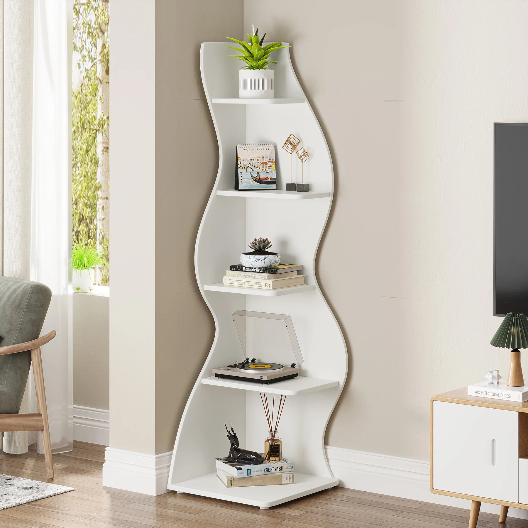 CornerCraft Compact Corner Organizer Shelf