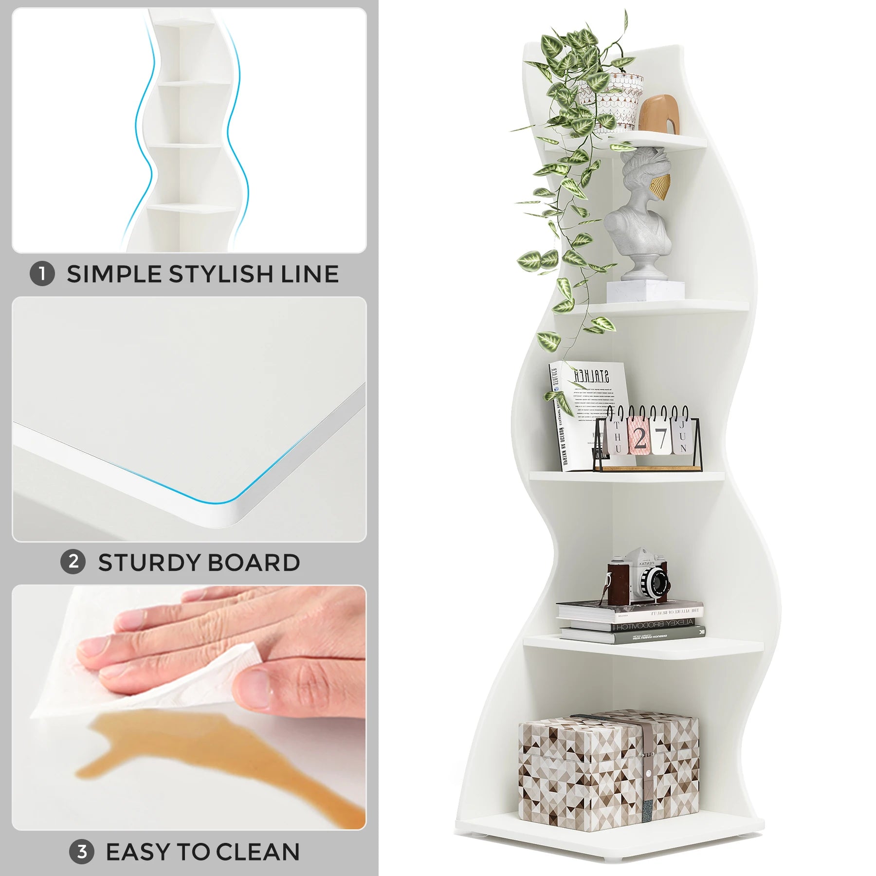 CornerCraft Compact Corner Organizer Shelf