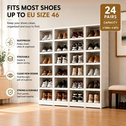 Clear Stackable Sneaker Storage Box