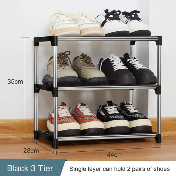 StackFit Modular Space-Saving Shoe Organizer Rack