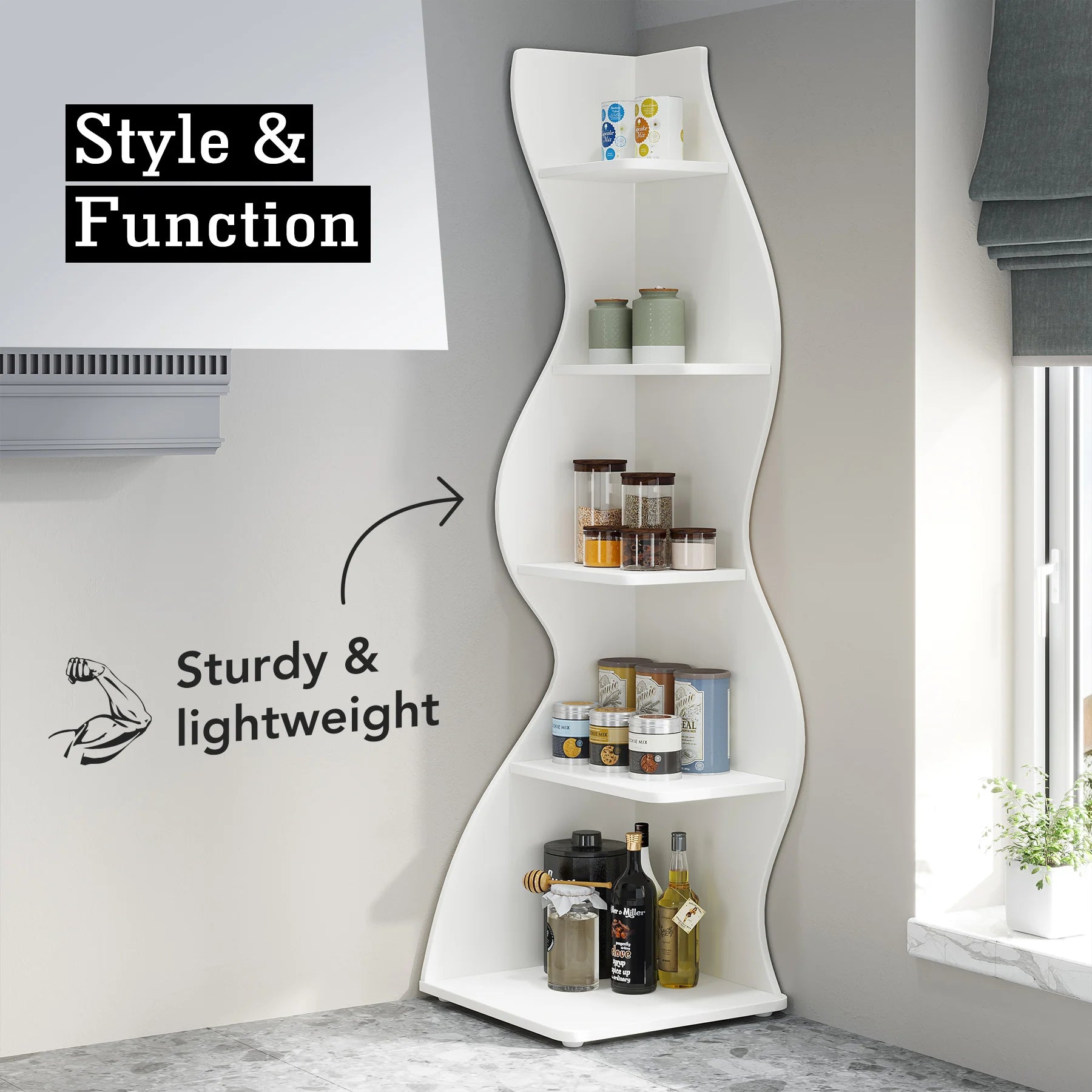 CornerCraft Compact Corner Organizer Shelf