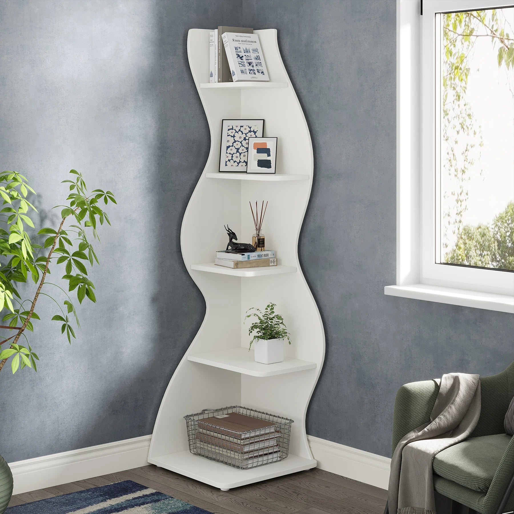 CornerCraft Compact Corner Organizer Shelf