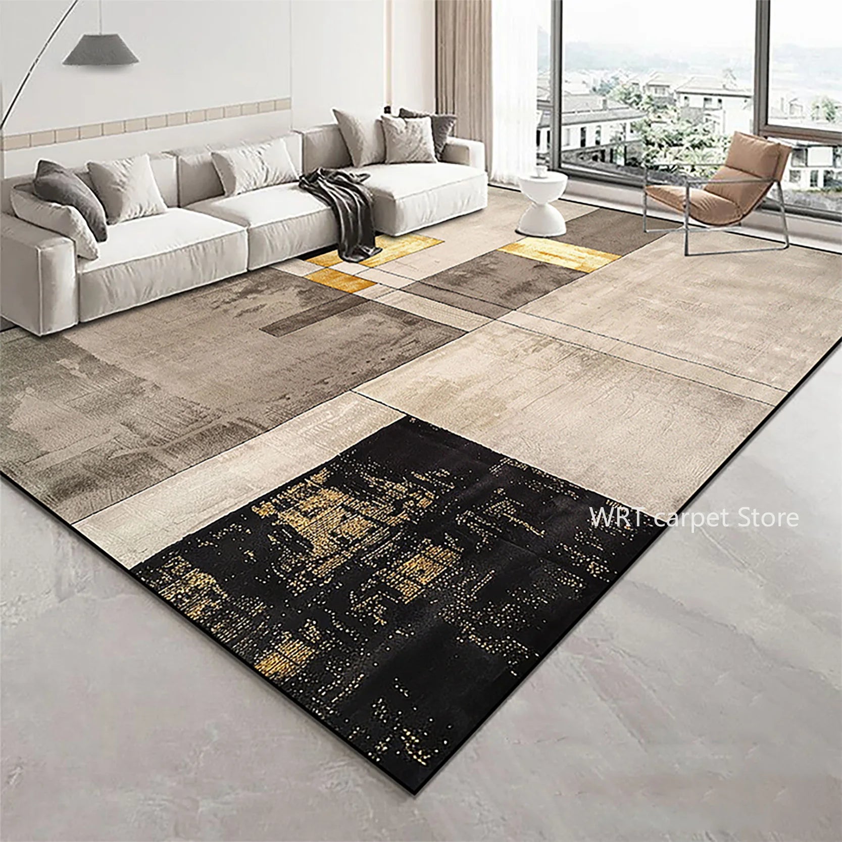 Golden Geometry Luxe Rug
