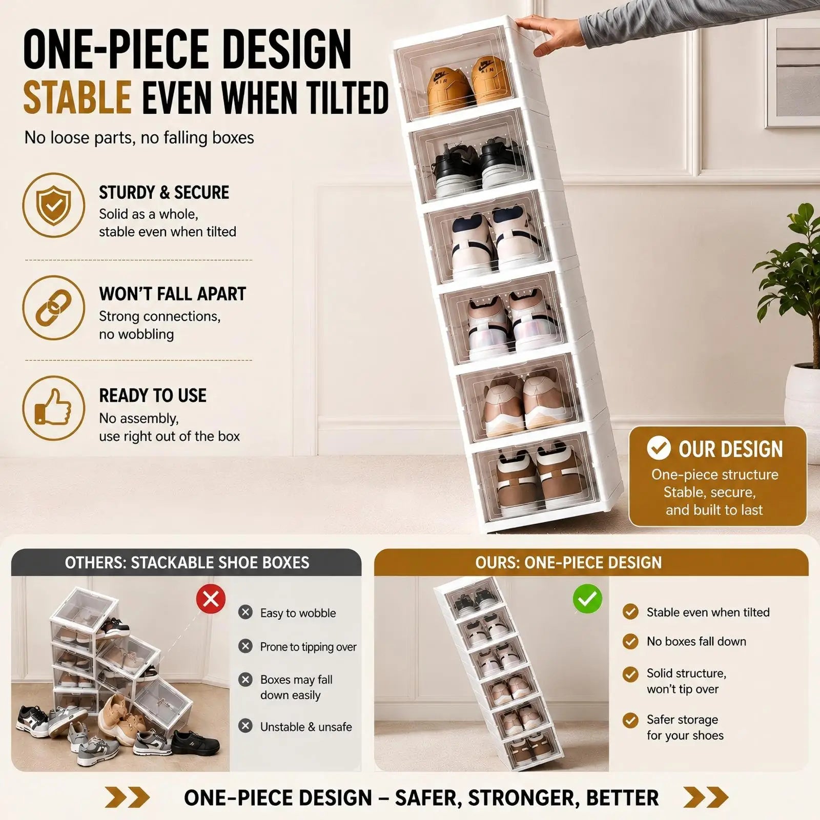 Clear Stackable Sneaker Storage Box