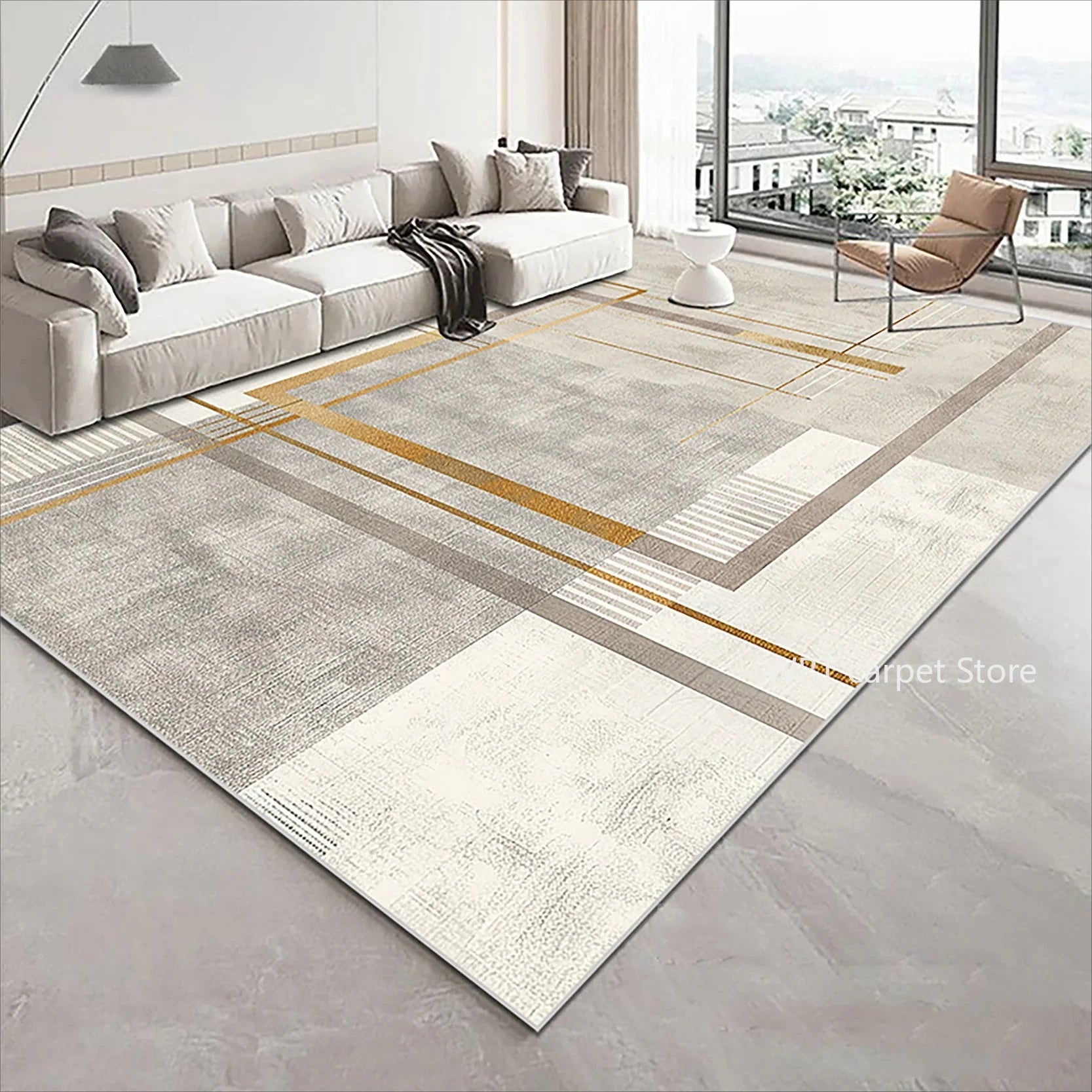 Golden Geometry Luxe Rug