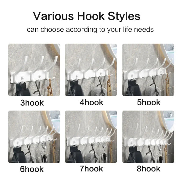 GripFold Wall Hook Rack Set