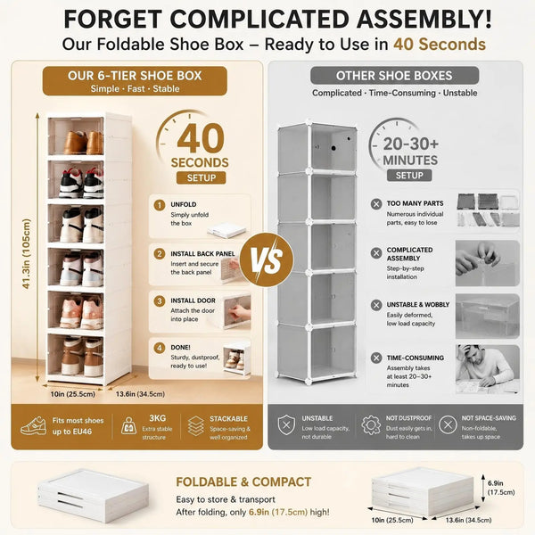 Clear Stackable Sneaker Storage Box